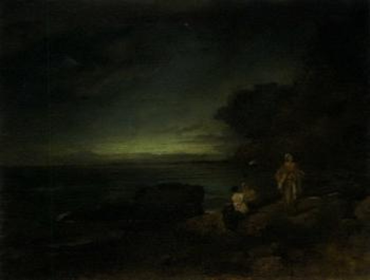 Evening by the sea by Oswald Achenbach