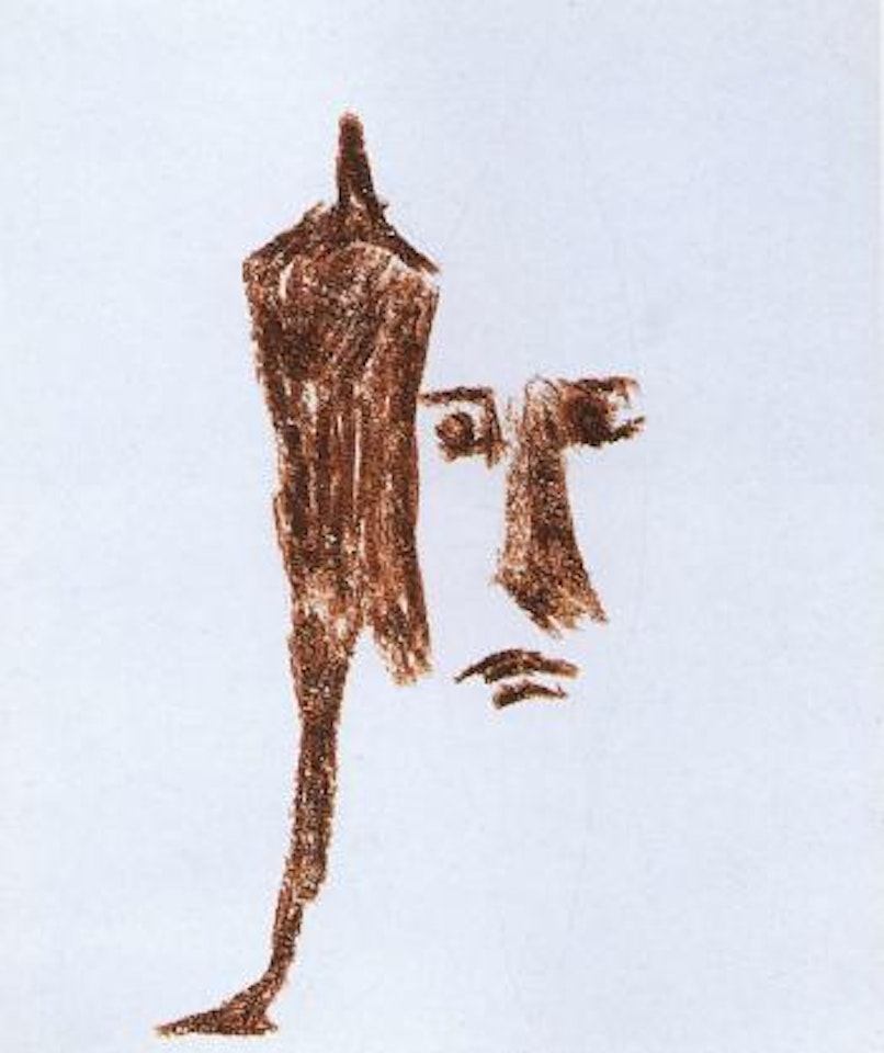 Warrior and shield by Sidney Nolan