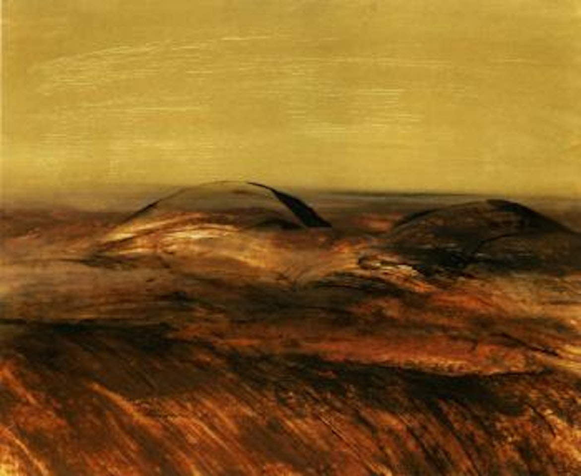 Two hills - central Australia by Sidney Nolan
