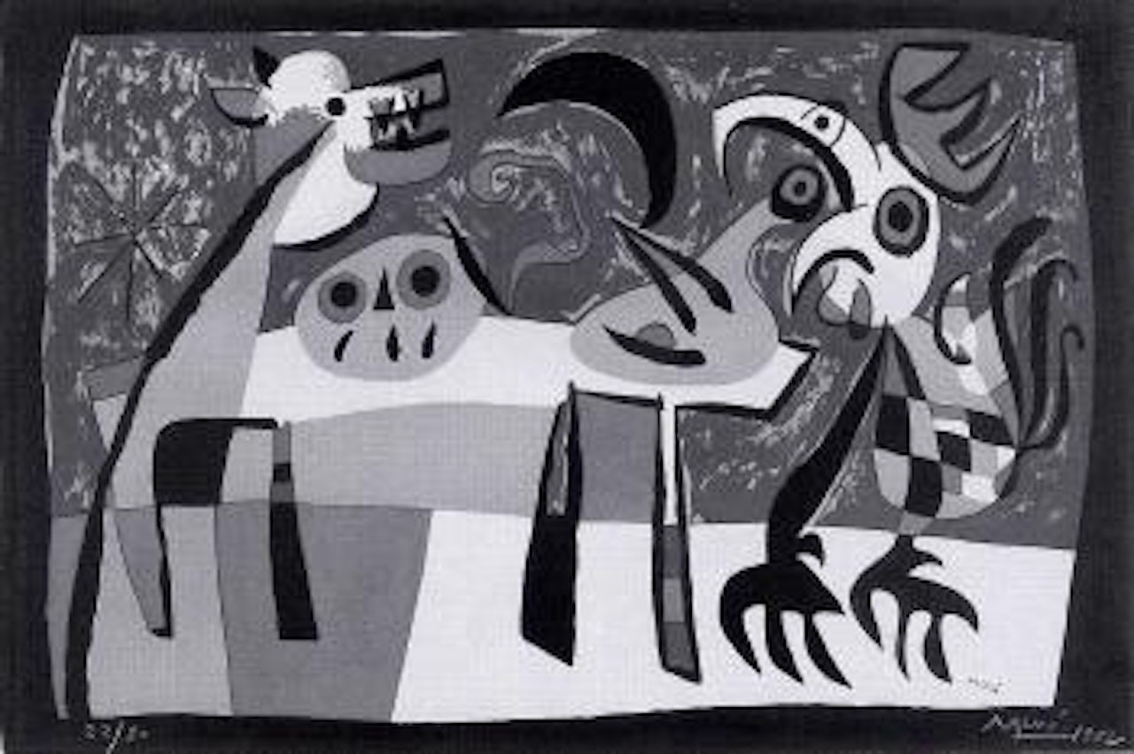 Le chien aboyant a la lune by Joan Miró