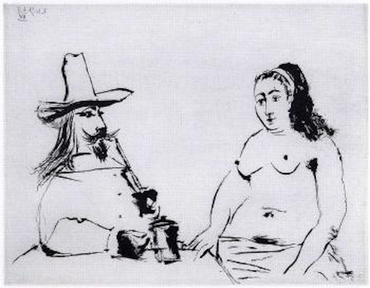 Matin: pipe, femme et chocolat by Pablo Picasso