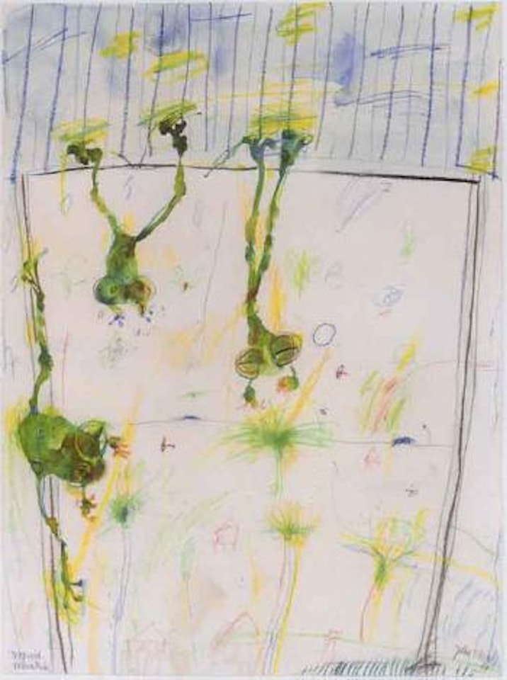 Frogs, tropical verandah by John Olsen