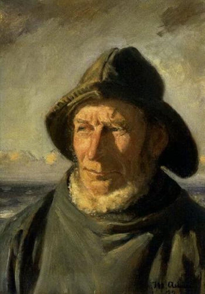 Portrait of fishermen by Michael Ancher
