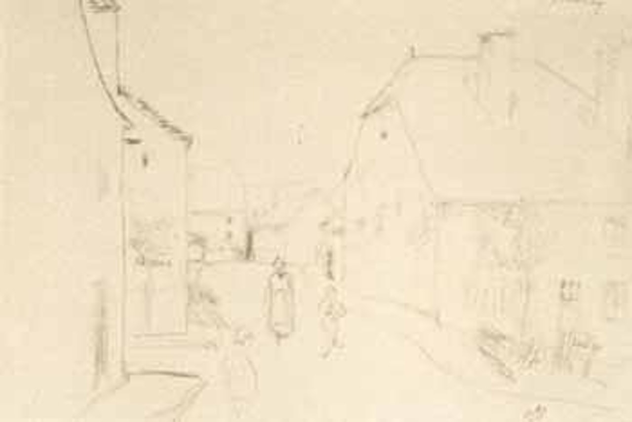 Rue de village, Grancy by Camille Pissarro