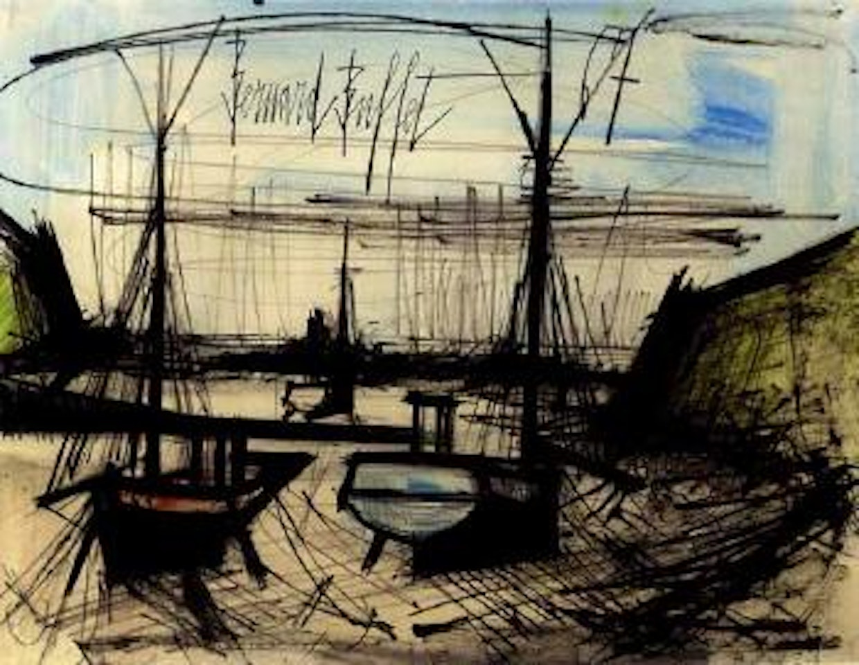 Bateaux a maree basse by Bernard Buffet