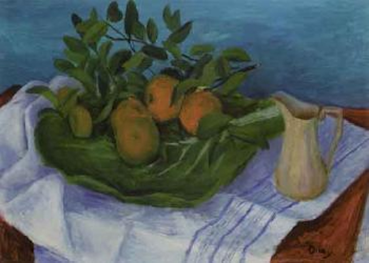 Still life with oranges by Margaret Hannah Olley