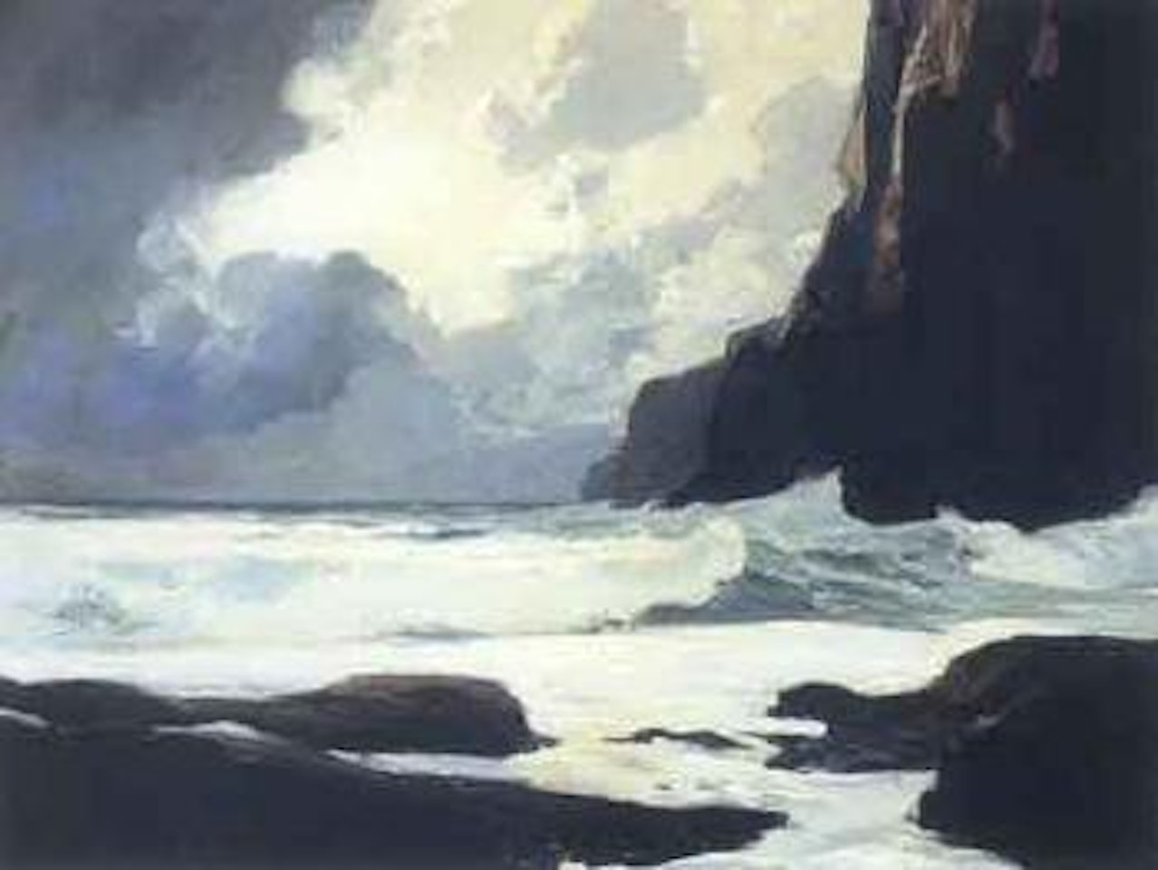 Giant rocks by Frederick Judd Waugh