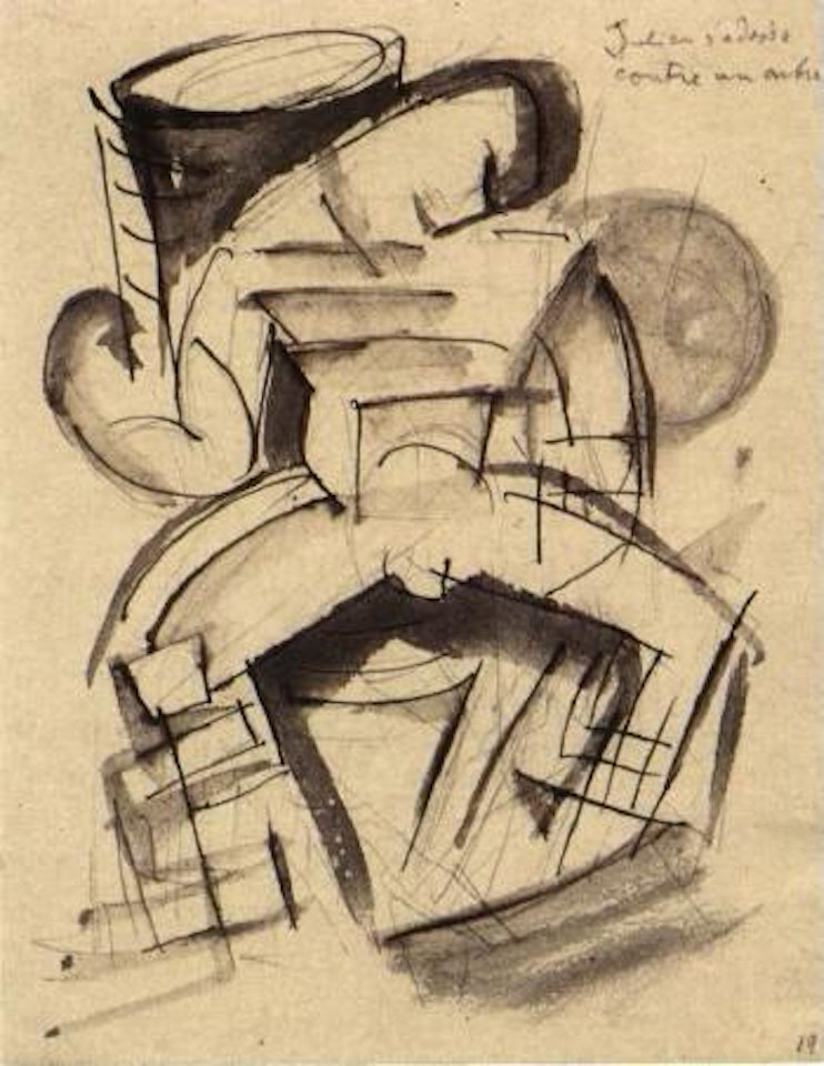 Julien Leant against a tree by Franz Marc