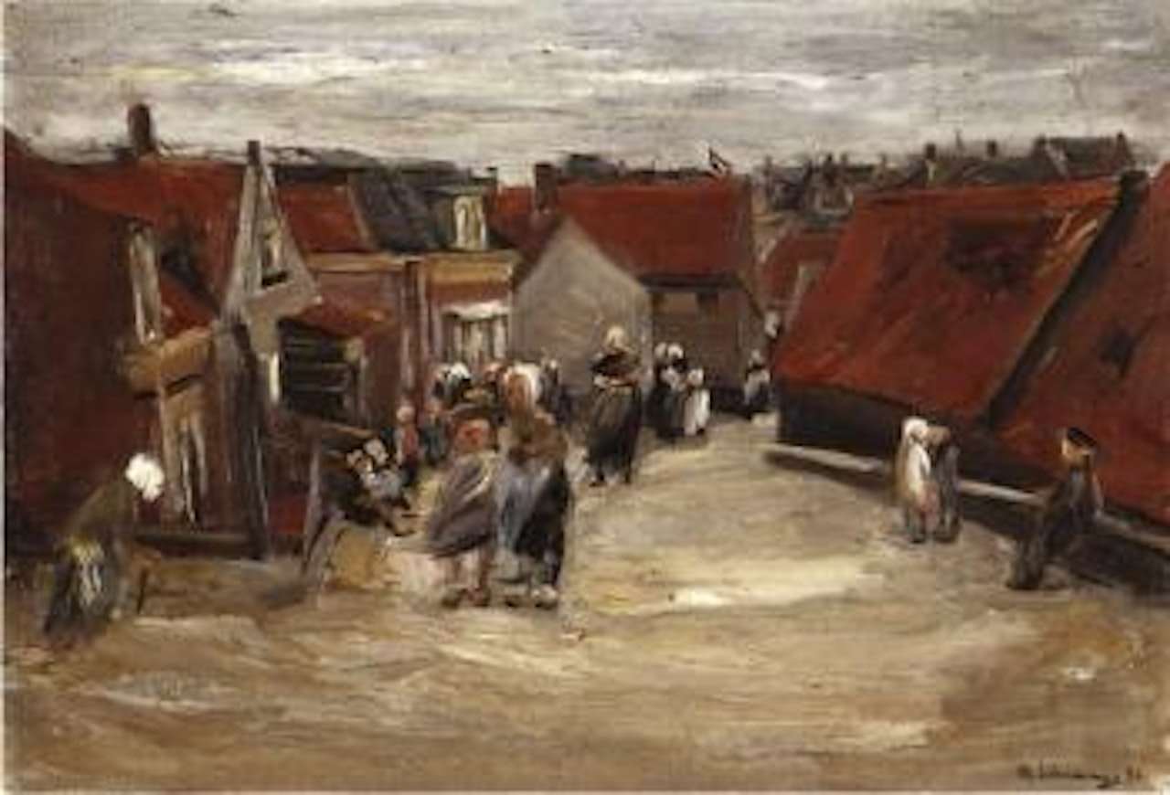 Strasse in Scheveningen - Street in Scheveningen by Max Liebermann
