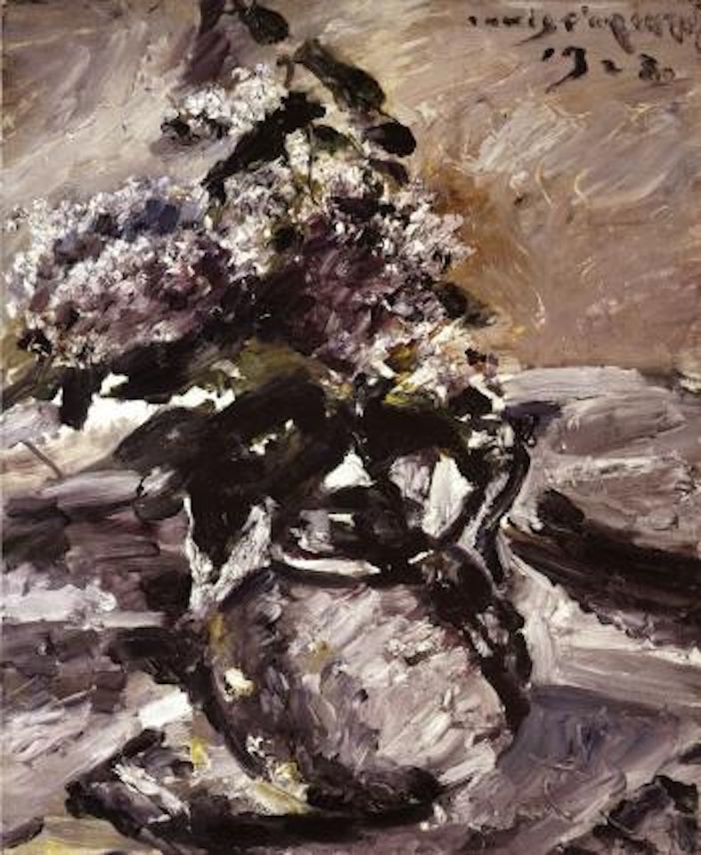Flieder im glasskrug - Lilacs in a glass bowl by Lovis Corinth