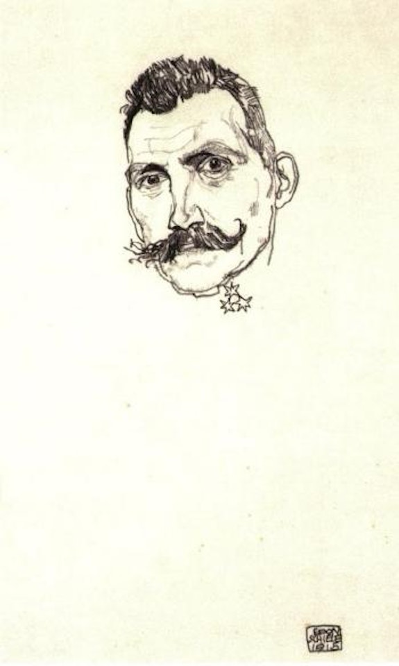 Portrait of an Imperial and Royal captain by Egon Schiele