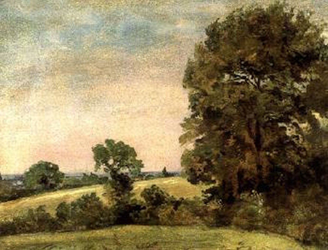 Wooded landscape by Lionel Constable