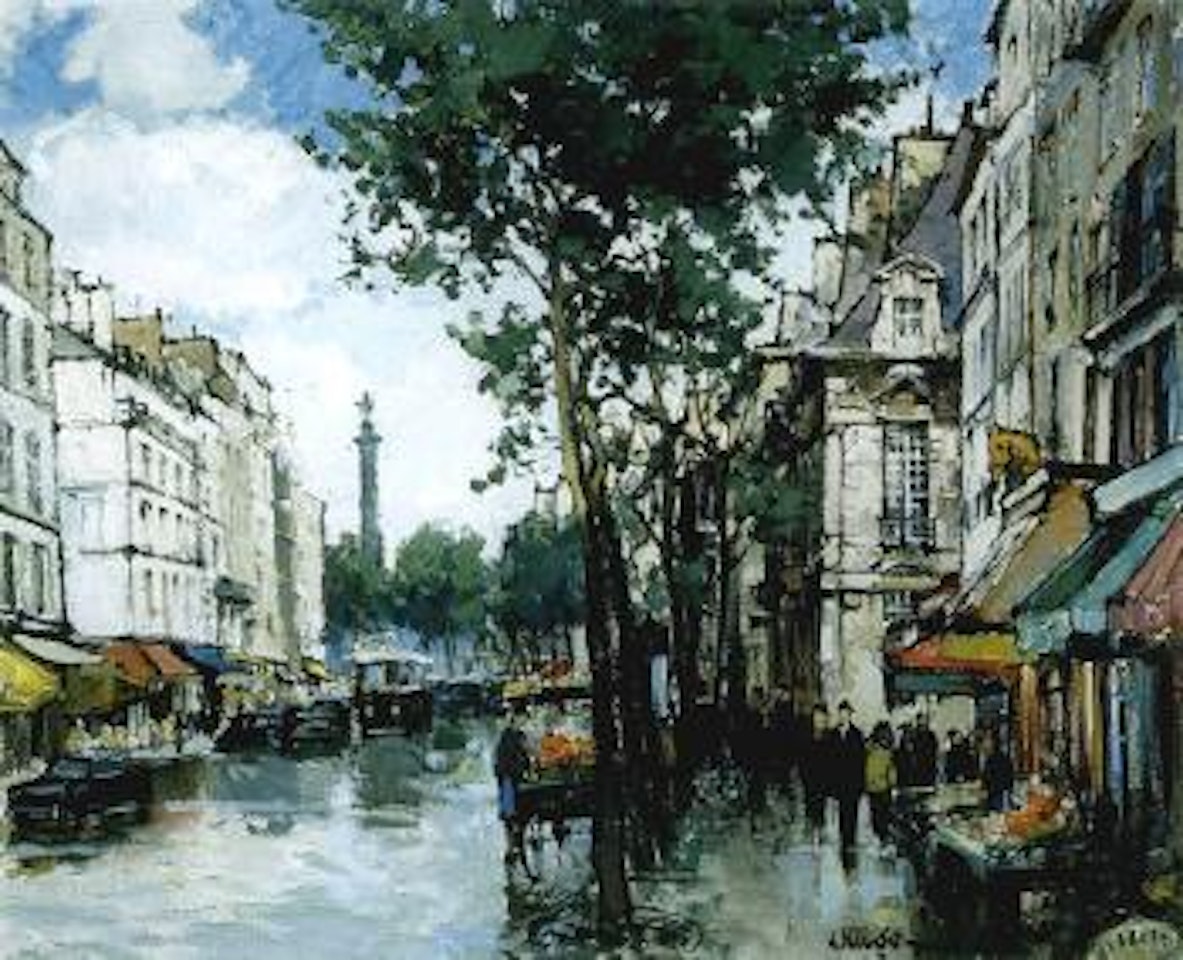 View of the Rue St Antoine, Paris by Constantin Kluge
