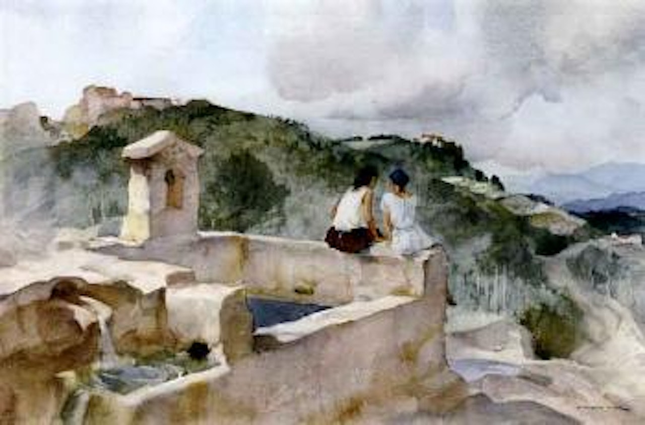 Fountain in Tuscany by William Russell Flint