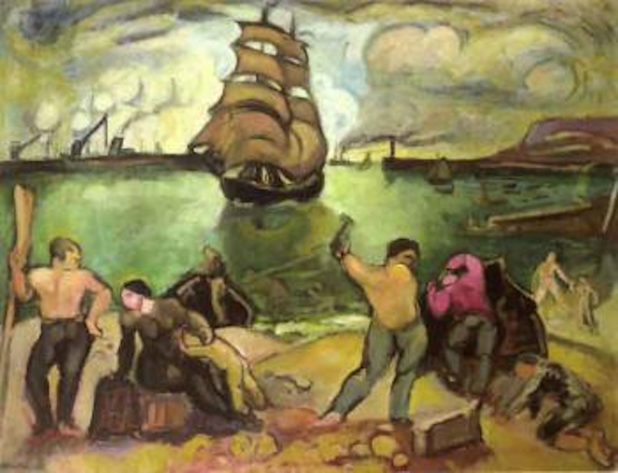 Reparation des barques by Othon Friesz