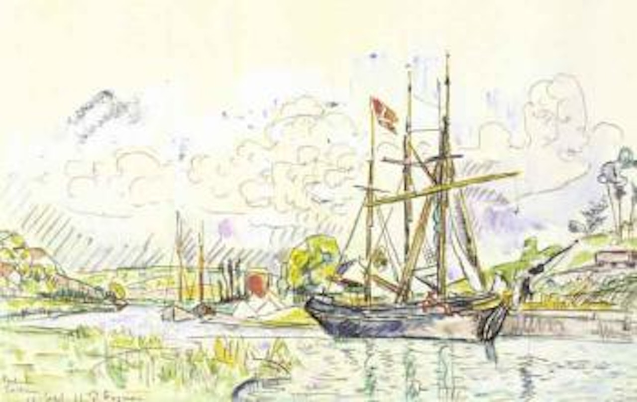 Voiliers a quai by Paul Signac