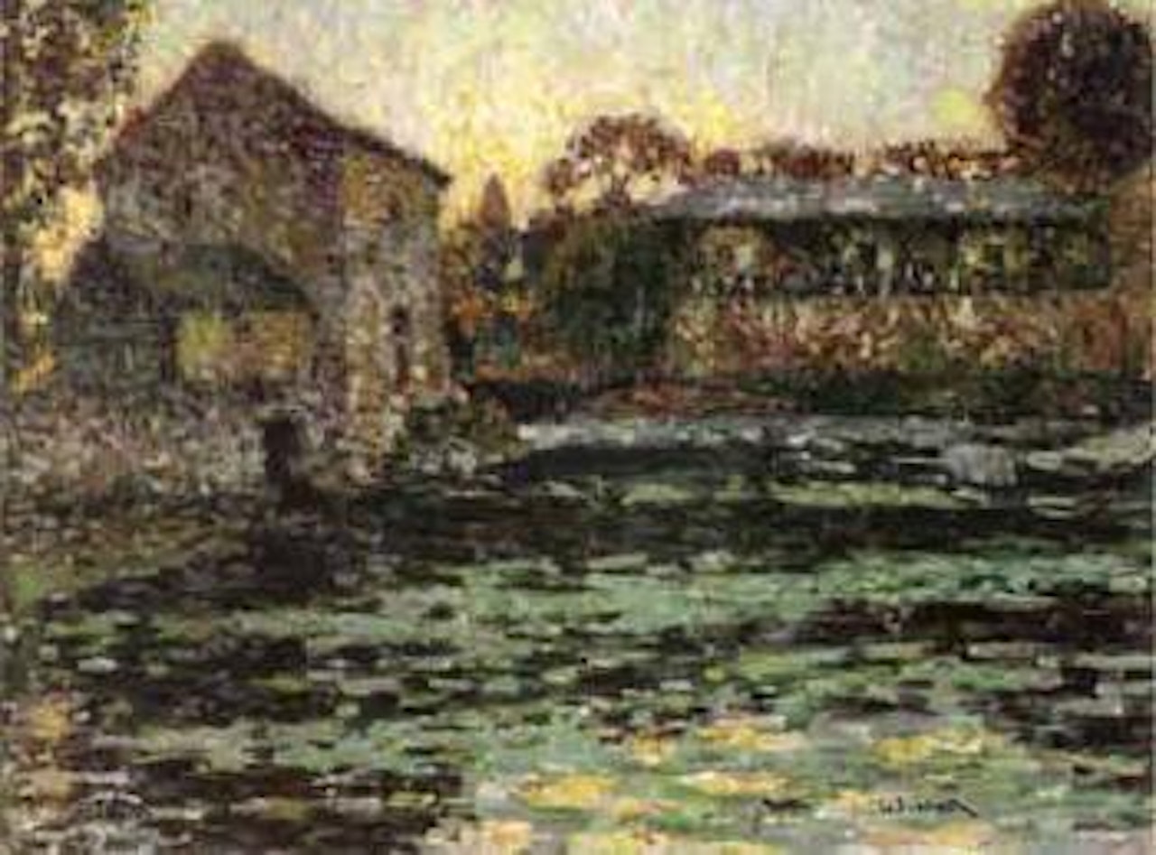 Le moulin et la maison by Henri Le Sidaner