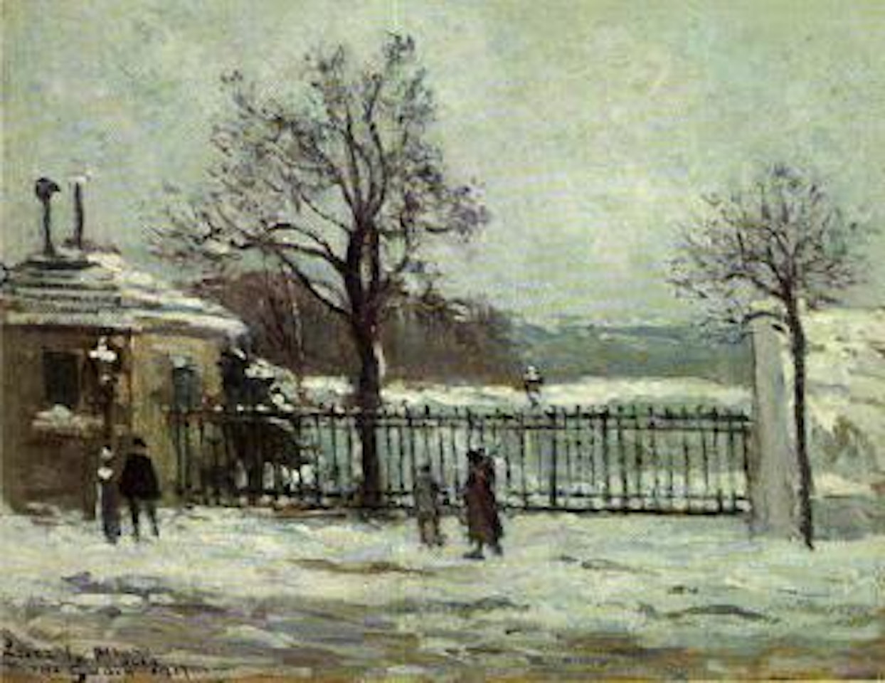 Rue Gudin, vue d'hiver sur le jardin by Maximilien Luce