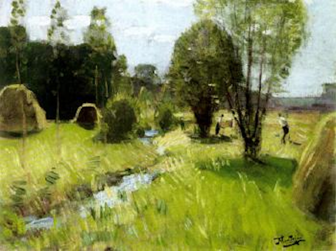 Les moissons by Pierre Eugène Montezin