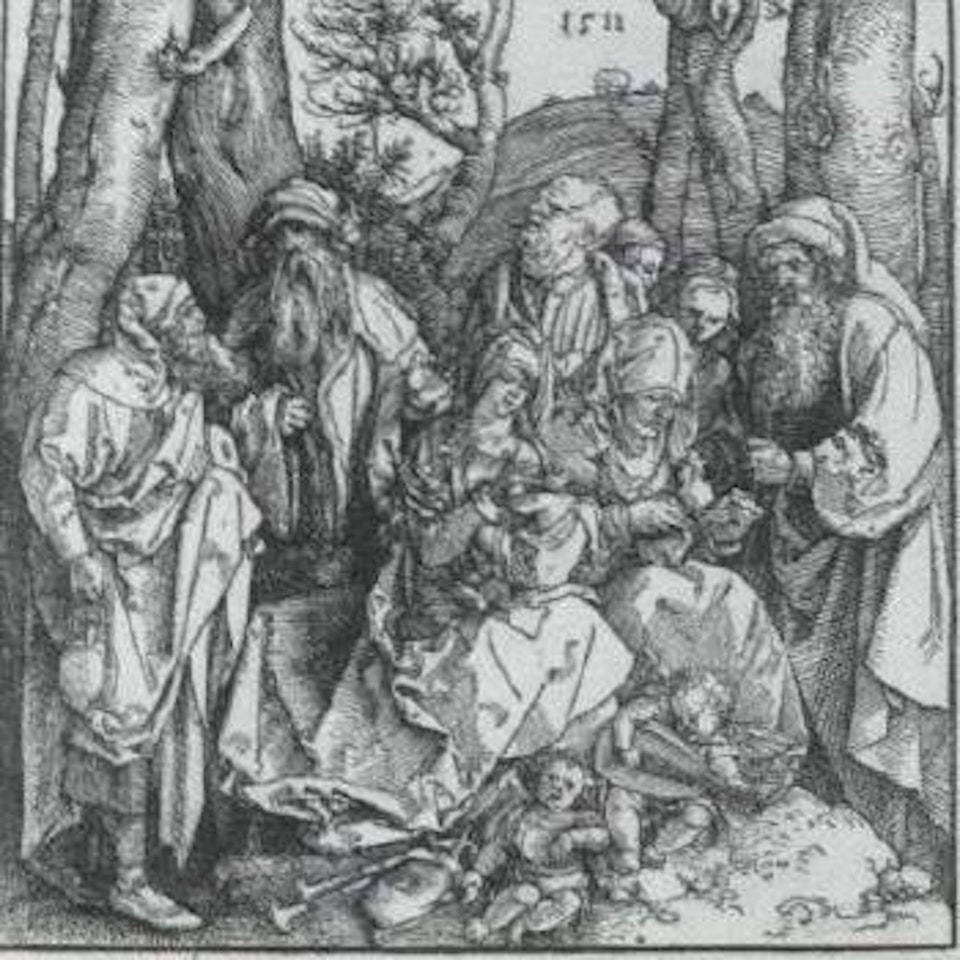 Holy kinship with the lute playing angels by Albrecht Dürer