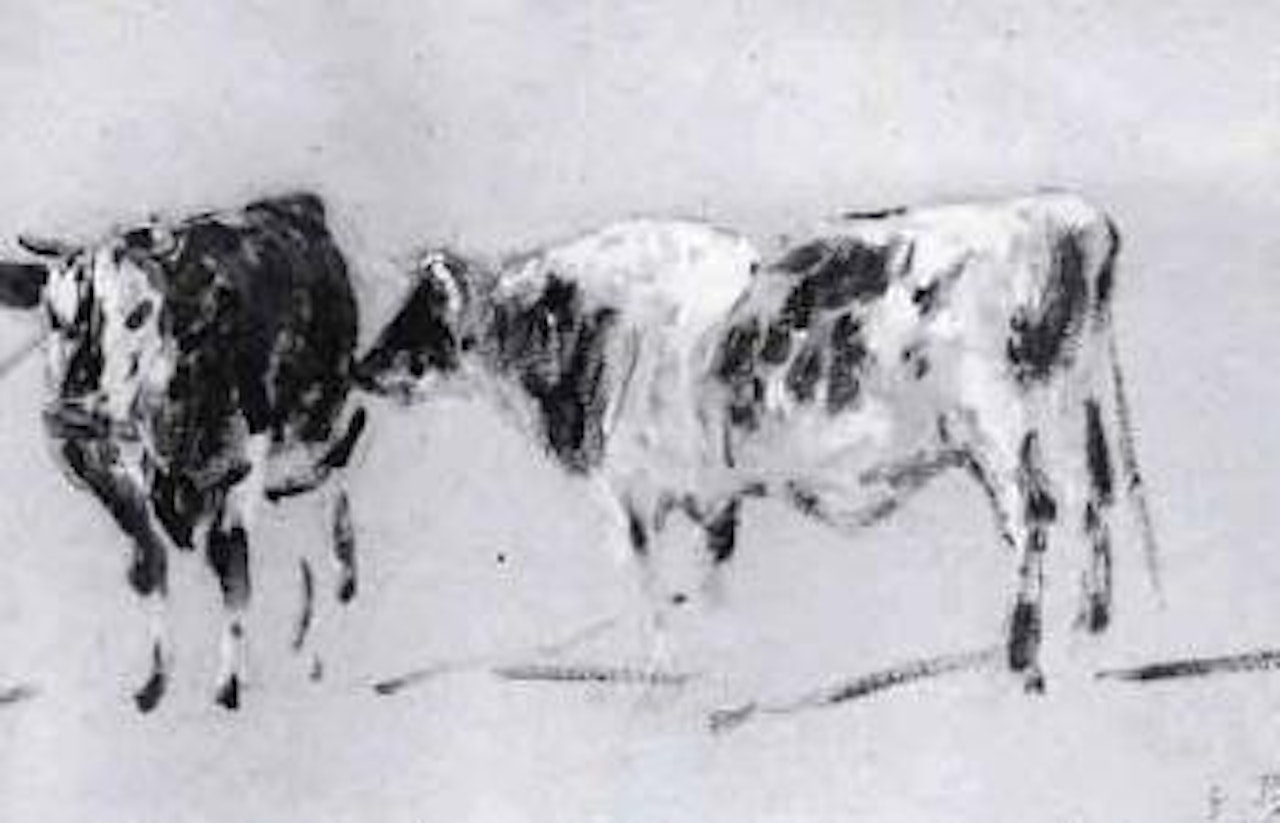 Deux vaches by Eugène Boudin