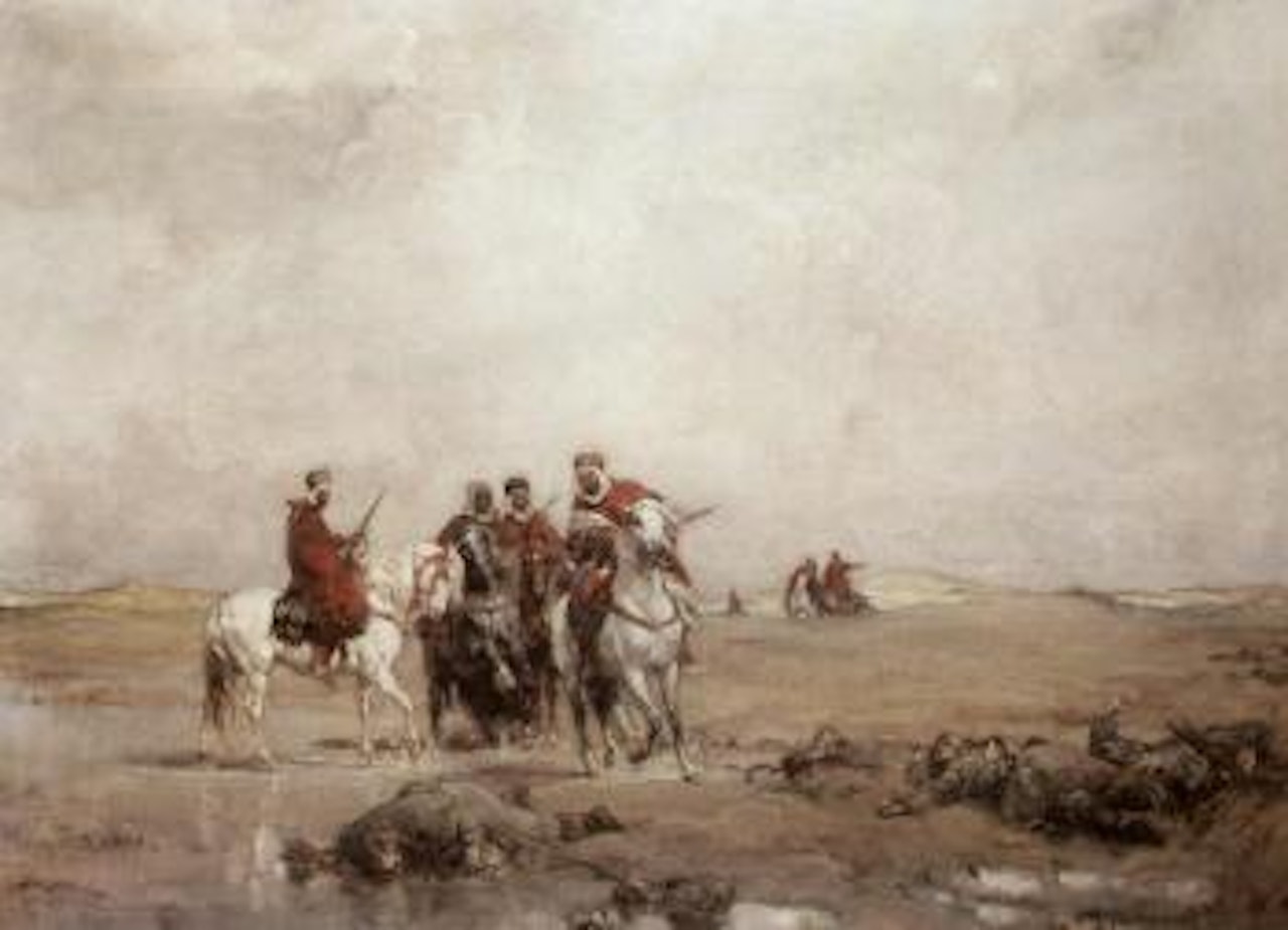 Arab horsemen by Henri Émilien Rousseau