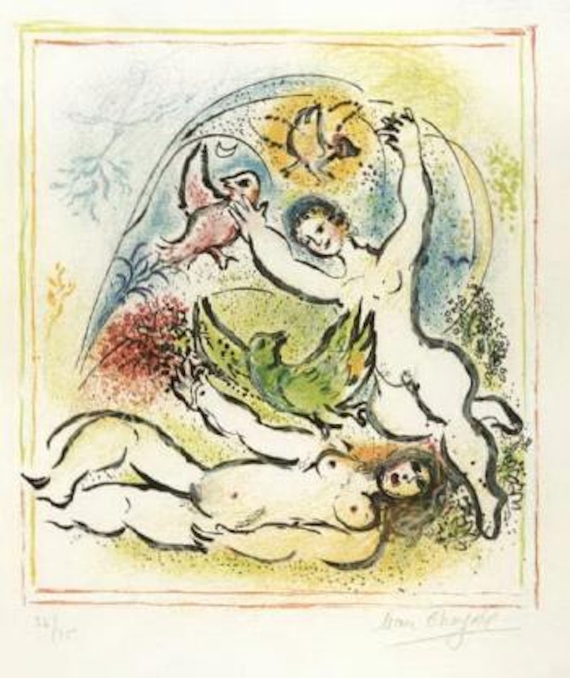 In the Land of the Gods, tomorrow my fair one shall have a dove by Marc Chagall