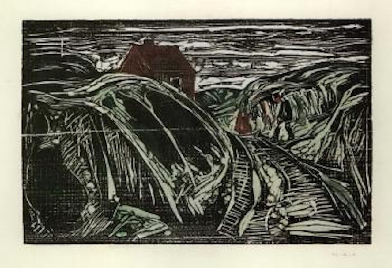 Das haus en der kuste by Edvard Munch