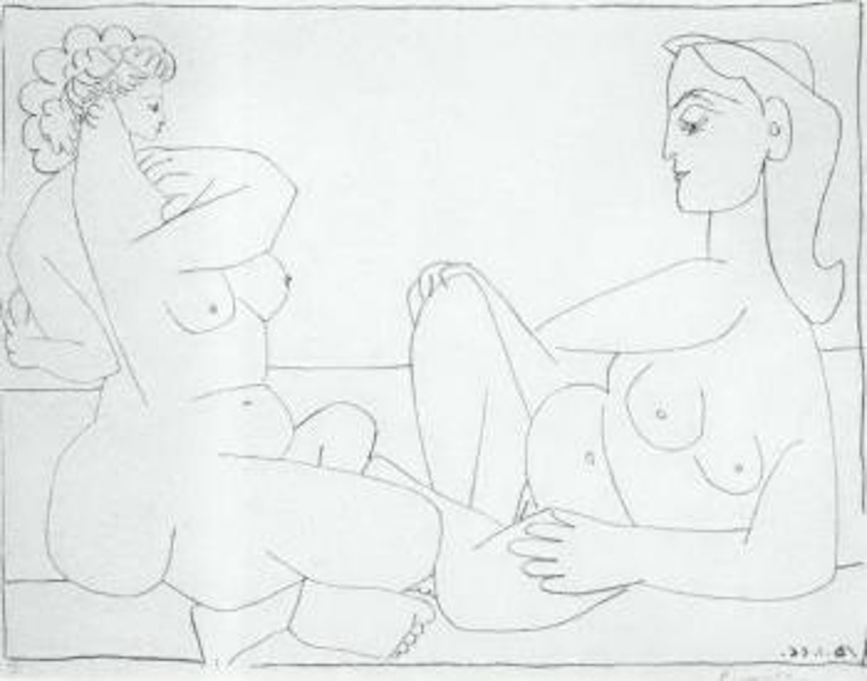 Deux femmes sur la plage by Pablo Picasso