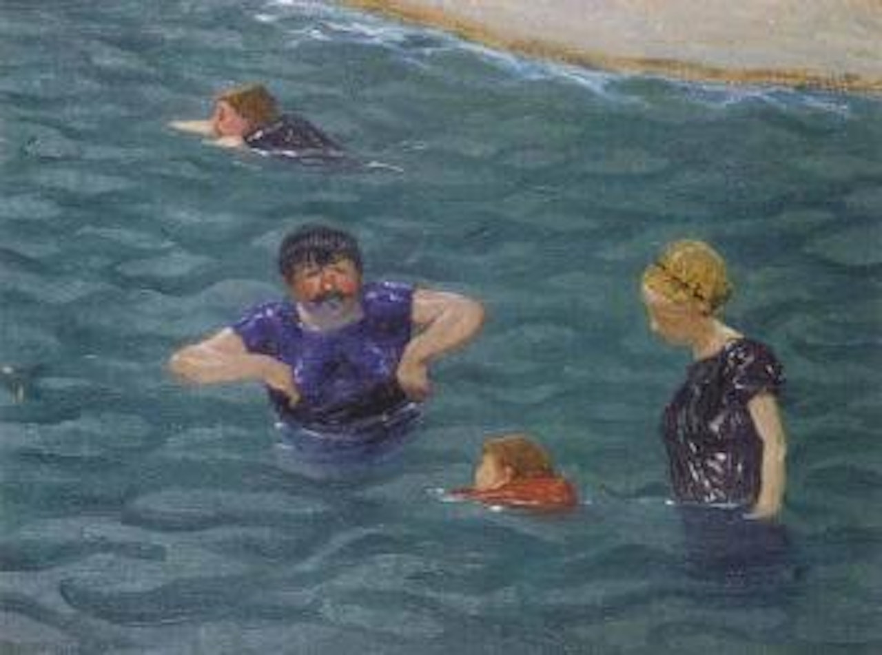 Baigneurs a Etretat by Félix Vallotton