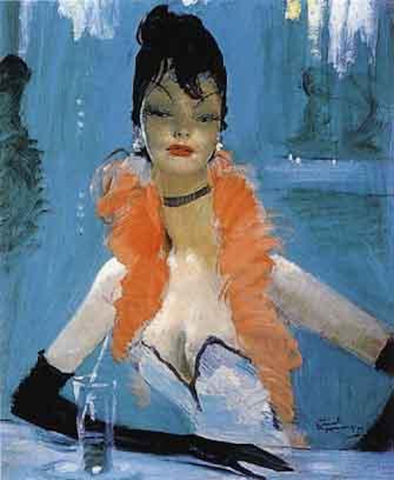 Jeune femme au bar by Jean Gabriel Domergue