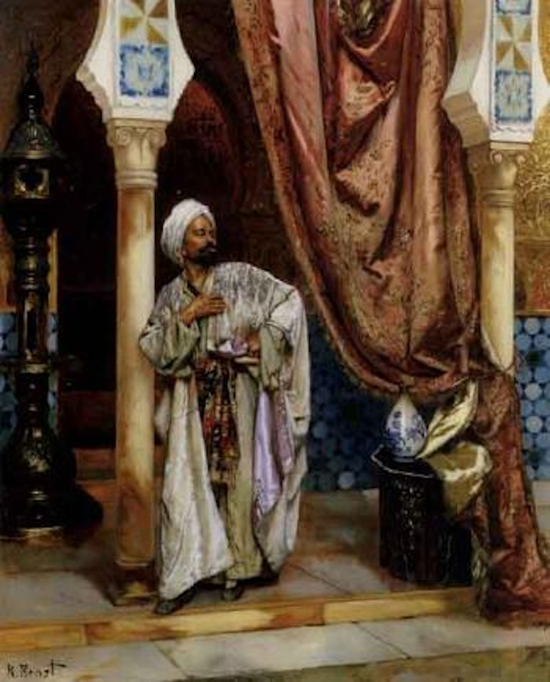 Elegant chieftain in his palace by Rudolf Ernst