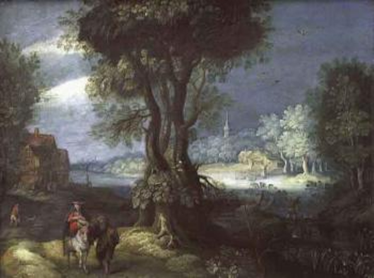 Paysage avec la Fuite en Egypte by Anton Mirou