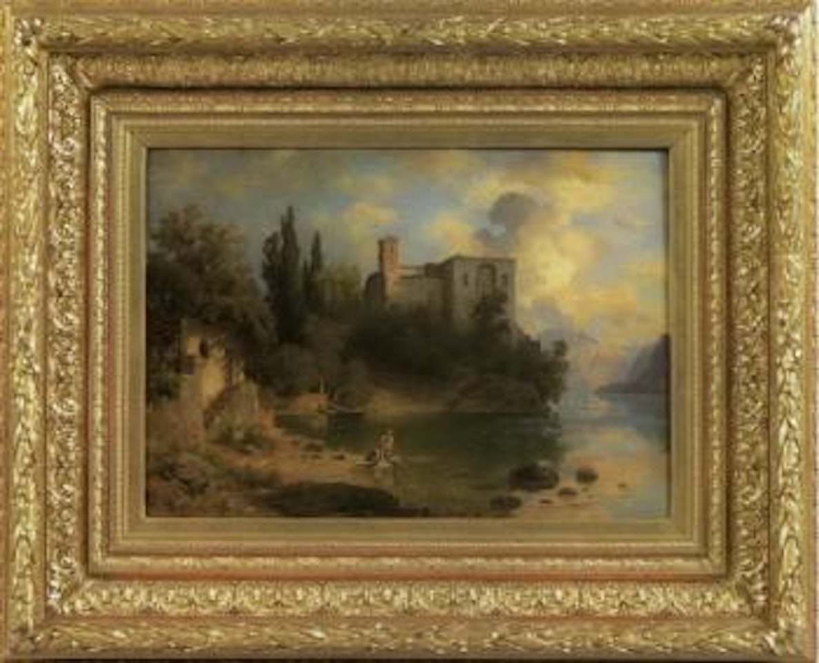 Mountain lake by August Wilhelm Leu