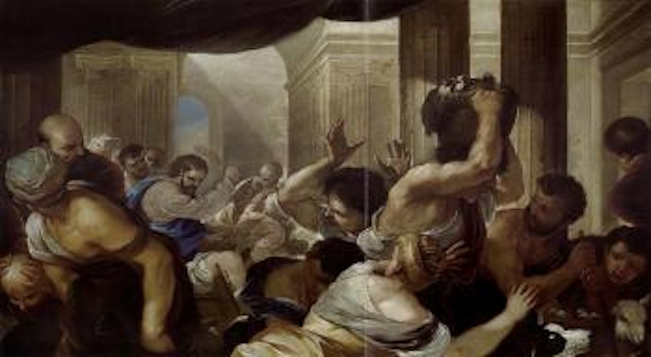 Cleansing of the Temple by Circle of Luca Giordano