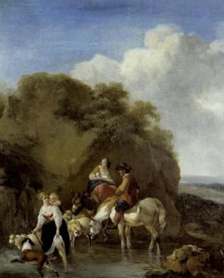 Herders by ford by Christian Wilhelm Ernst Dietrich