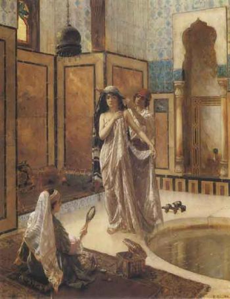 Harem bath by Rudolf Ernst