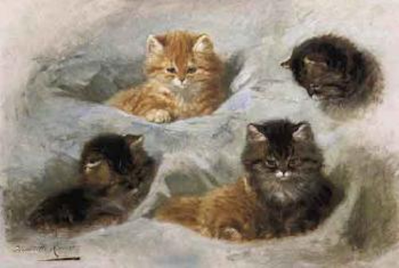 Five kittens by Henriette Ronner-Knip