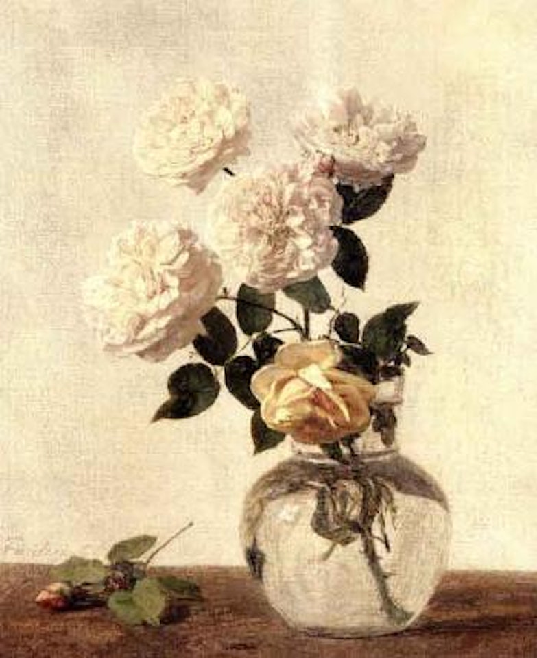 Fleurs, roses de la Malmaison by Henri Fantin-Latour