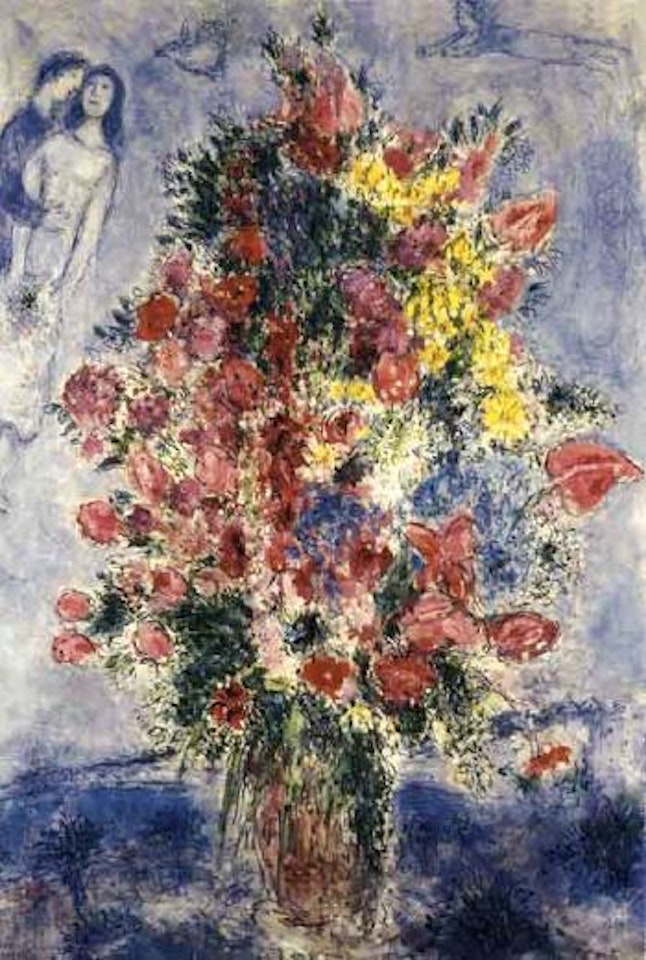 Le grand bouquet de fleurs by Marc Chagall