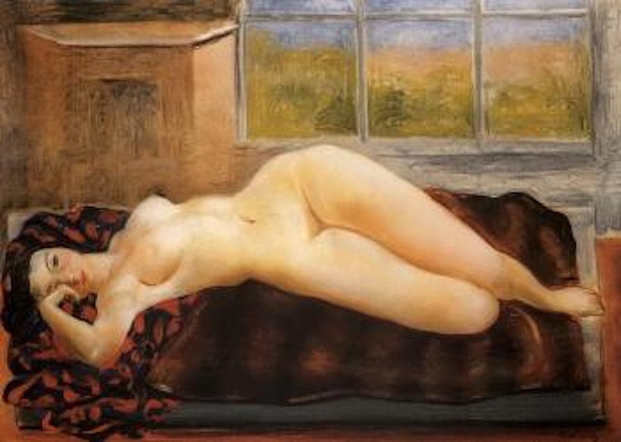 Femme nue couchee by Moïse Kisling