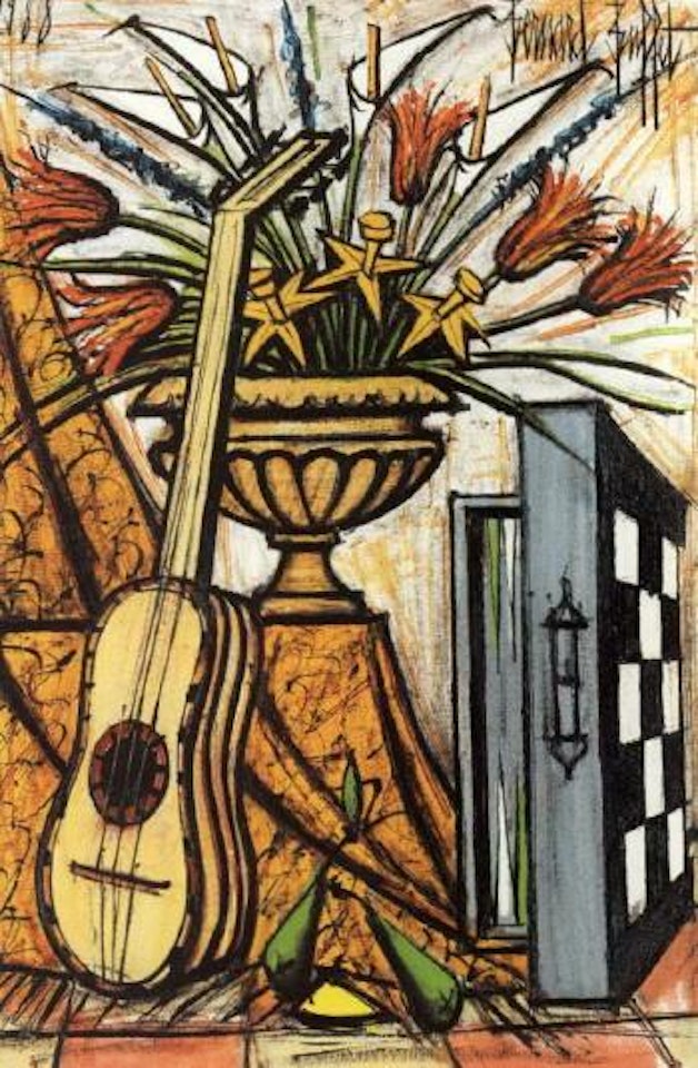 Guitare et jacquet by Bernard Buffet