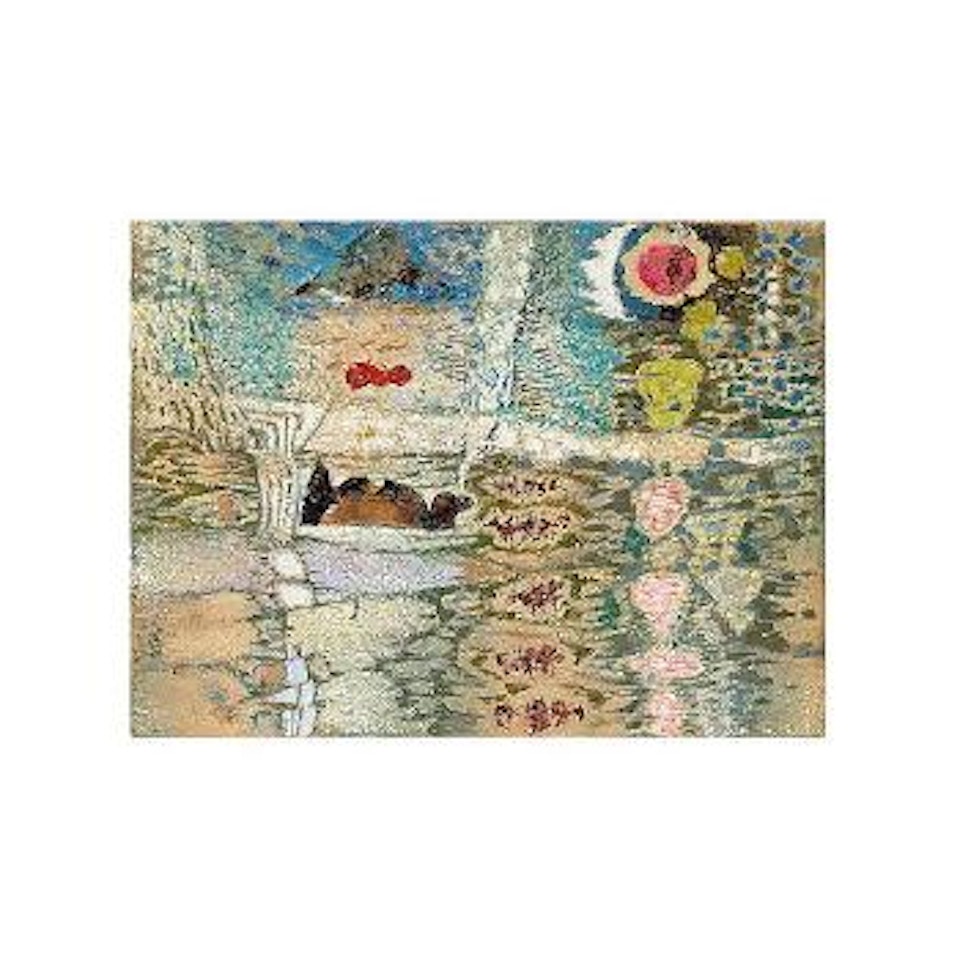 Duck among lilies by Nicolas Ghika