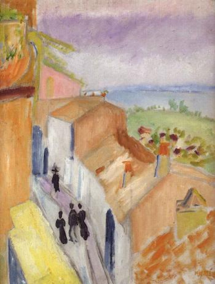 The small street, Cagnes by Sigrid Hjertén