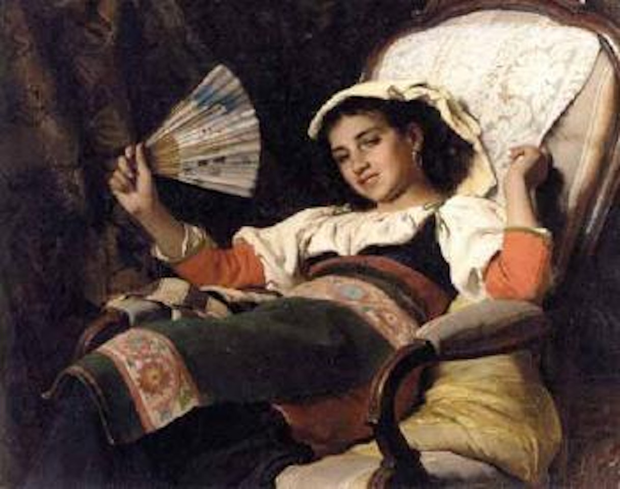 Moment's repose by Luigi Bechi