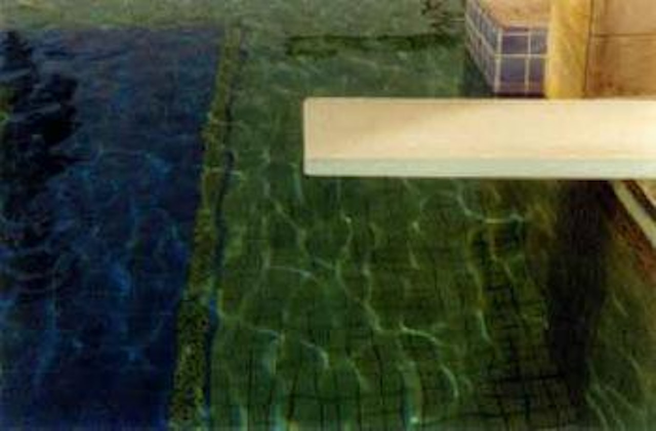 Untitled, diving board by David Hockney