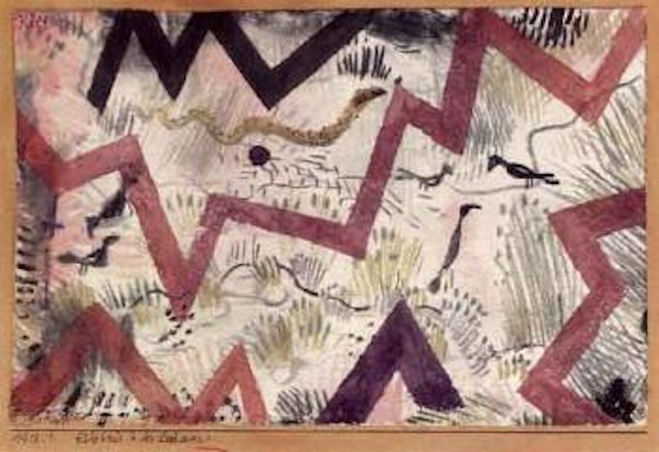 Erlebnis in den lechauen by Paul Klee