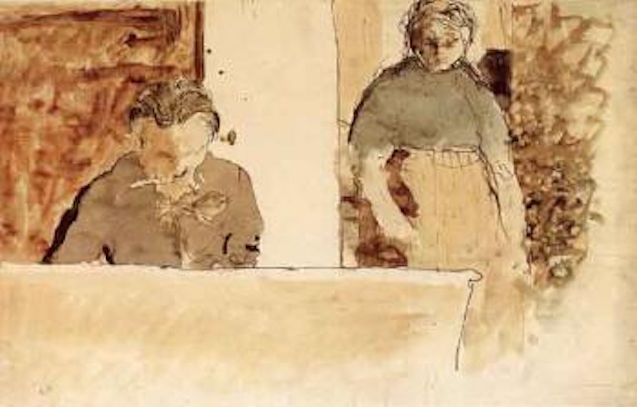 Deux figures au piano by Édouard Vuillard