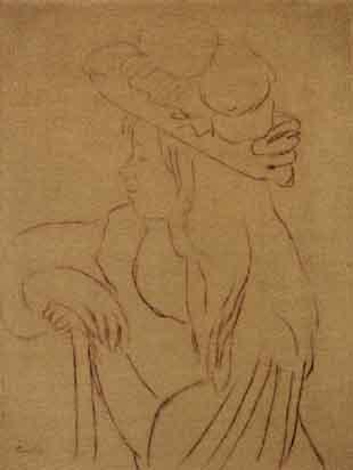 Jeune fille au chapeau by Pierre-Auguste Renoir