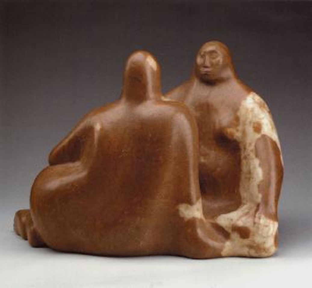 Dos mujeres sentadas - Two seated women by Francisco Zuñiga